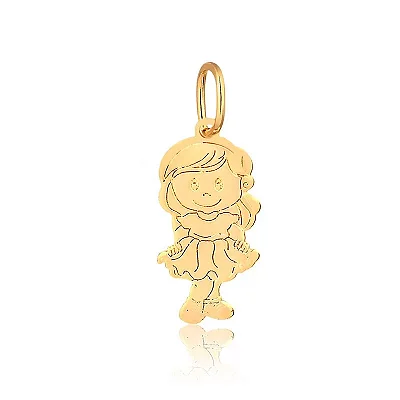 Pingente Menina ( Ouro 12k / 18k )