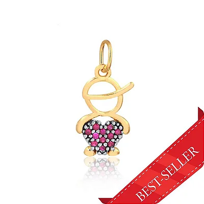 Pingente Menina ( Ouro 12k / 18k )