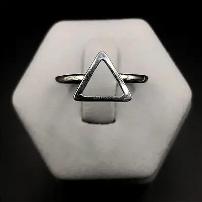 Anel Forma Geométrica Triângulo A006 (Prata 925)