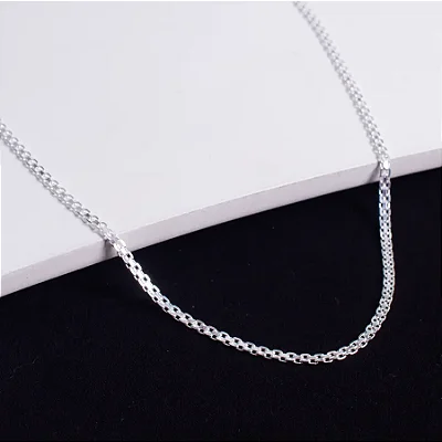 Corrente Bismark Elo Fino - 45cm CBI023 ( Prata 925 )
