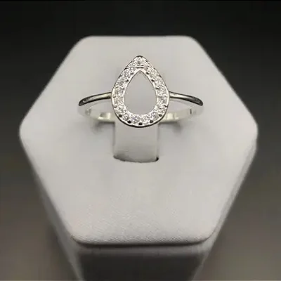 Anel Gota Grande com Zircônias Cravejadas A150 (Prata 925)