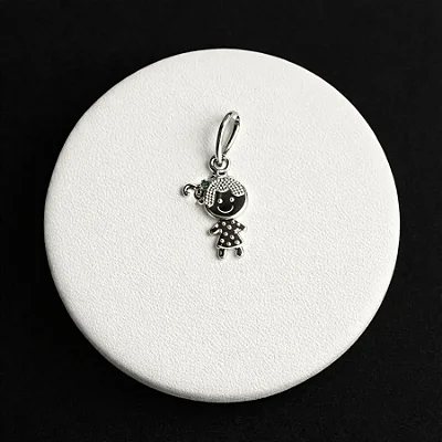 Pingente menina P - P007 ( Prata 925 )