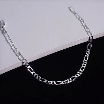 Corrente 3X1 - 4,0MM - 18CM- CTU020 ( Prata 925 )