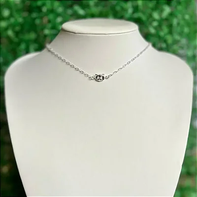 Pulseira rosto gato central l- CPU050 ( Prata 925 )