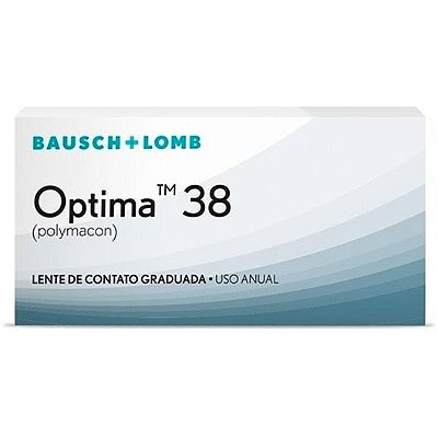 Lente de contato anual OPTIMA 38 (+0,25 a +5,00)