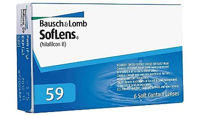 Lente de contato SOFLENS 59 mensal (-9,00 a +6,00)