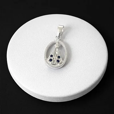 MEDALHA NOSSA SENHORA VAZADA P130 ( Prata 925 )