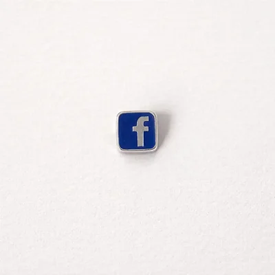 Berloque separador Facebook BQ014 ( Prata 925 )