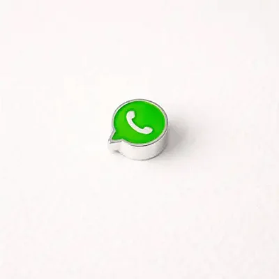 Berloque separador Whats App BQ025 ( Prata 925 )