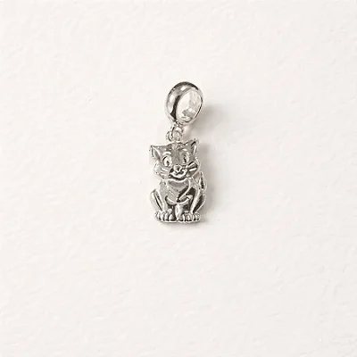 Berloque gatinho preenchido grande BQ081 ( Prata 92 )