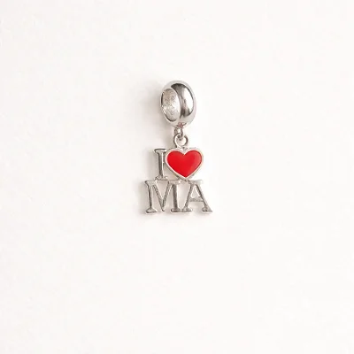 Berloque estado I Love (coração) MA BQ094( Prata 925 )