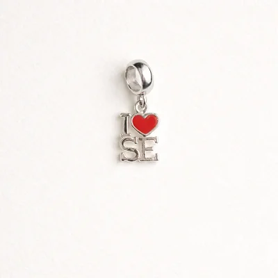 Berloque estado I Love (coração) SE BQ105 ( Prata 925 )