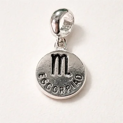 Berloque signo ESCORPIÃO BQ123 ( Prata 925 )
