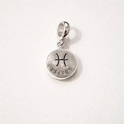 Berloque signo PEIXES BQ127 ( Prata 925 )