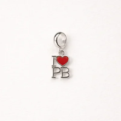 Berloque estado I Love (coração) PB BQ137 ( Prata 925 )