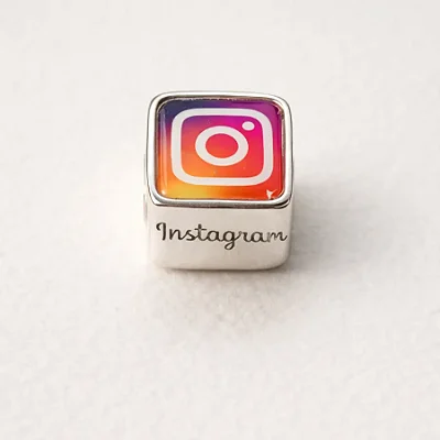 Berloque separador INSTAGRAM BQ159 ( Prata 925 )