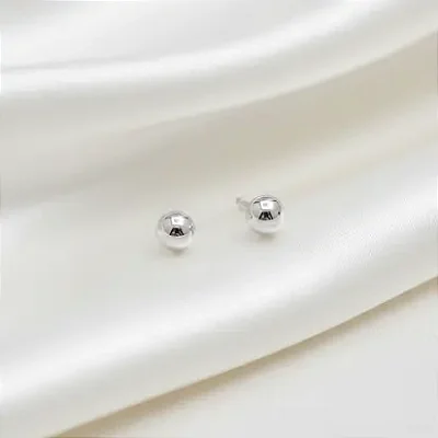 Brinco bolinha B012 ( Prata 925 )