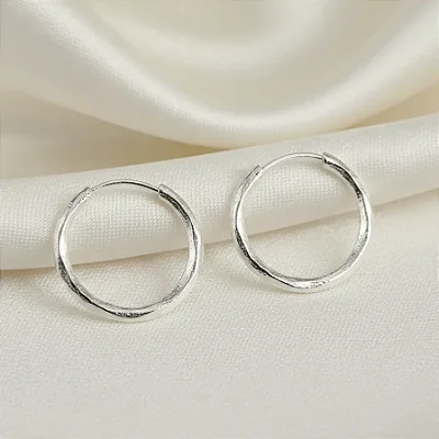 Argola redonda 14,2MM B017 ( Prata 925 )