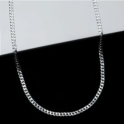 Corrente masculina Grumet 3,2mm - 70cm CGR015 ( Prata 925 )