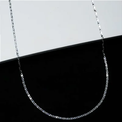 CORRENTE PIASTRINE - 60 CM CPA005 ( Prata 925 )