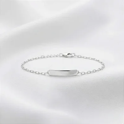 Pulseira melindrosa cartier com plaquinha retangular curvada P - lisa - 2CM - 13+3CM extensor PM007 ( Prata 925 )
