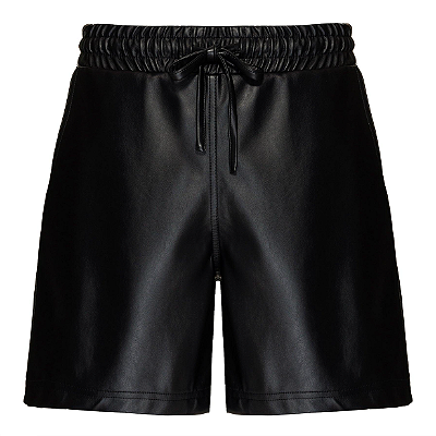 Shorts Garré Leather PU - Preto