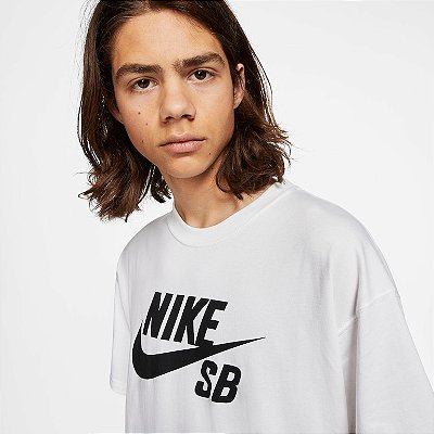 Camiseta Nike SB Big Logo - Branca