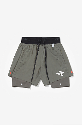 Shorts Pace DT2 Double Layers - Verde Militar