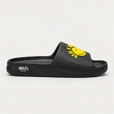 Slide Foam Baw x Smiley - Black