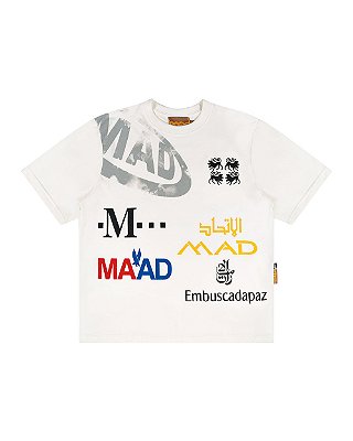 Camiseta Mad Enlatados Patrocínio - Off-White