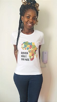 Camiseta Babylook - Mapa Colorido - 100%Poliéster