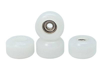 Kit de rodas Custom modelo *CNC's v2* Classic Shape cor White (CNC)(POM)