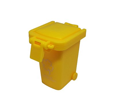 Mini Lixeira C/ Puxador Cor Amarela