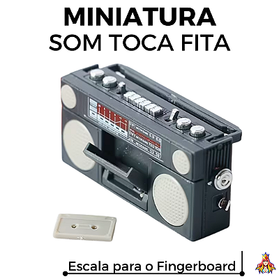 Miniatura Rádio Som Retro com Fita