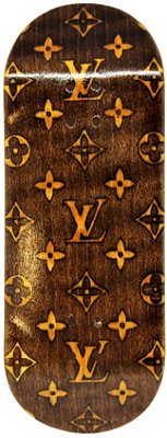 Deck ''D'oh Fingerboards'' Split-Ply *Louis Vuitton* 35x96mm (Made in UKRAINE/Importado)(Standard Mold)(Popsicle)