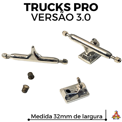 Par de Trucks Custom PRO 2.0 *32mm* Cor Silver