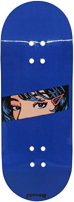 Deck marca Custom linha *Performance Series* modelo ''Countenance Blue'' 34mm x 97mm + Tape Custom Extra Smooth