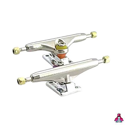 Par de Trucks Completos marca *Leefai* 34mm ''Chinamics'' (Réplica dos Trucks Dynamics) cor Silver