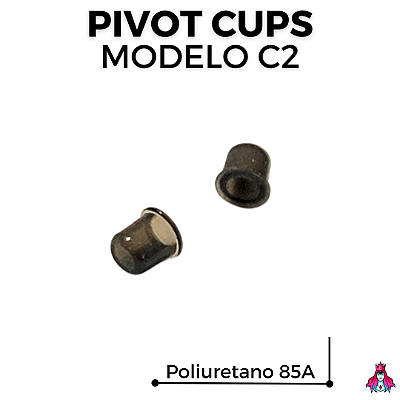 Kit Pivot Cups Custom C2 cor Preto (Poliuretano 80A)