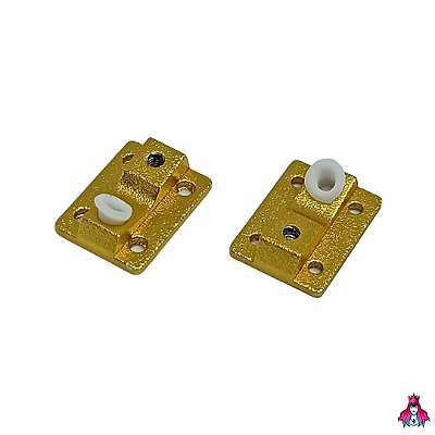 Par de Baseplates marca *Leefai* modelo *V3* (Réplicas das bases Vórtex V3) cor Gold (Cor Perolizada Fosca)