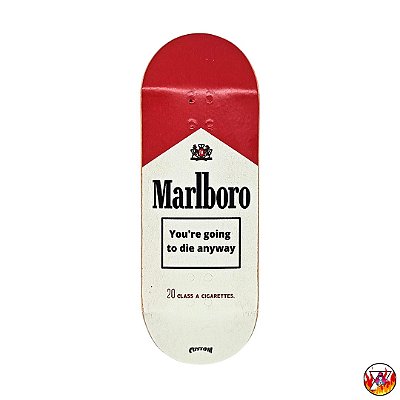 Deck Ultimate Series *Custom Collab Emerald* modelo ''Marlboro: You're Going To Die Anyway'' 34x96mm *Heat-Transfer* (100% Maple)
