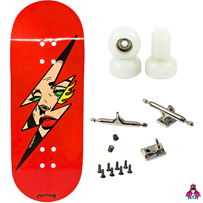 Fingerboard Performance Completo 34mm - Deck Custom + Trucks PRO 3.0 + Rodas CNC' V2 Street + Tape Alien Stardust II