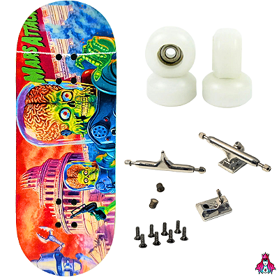 Fingerboard Performance Completo 34mm - Deck Custom + Trucks PRO 3.0 + Rodas CNC' V2 Street + Tape Alien Stardust II