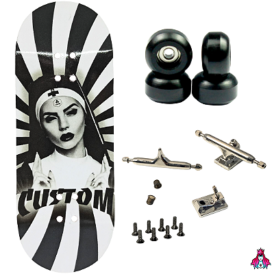 Fingerboard Performance Completo 34mm - Deck Custom + Trucks PRO 3.0 + Rodas CNC' V2 Street + Tape Alien Stardust II