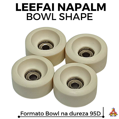 Kit de Rodas Leefai modelo "Napalm" 95D cor Caramel