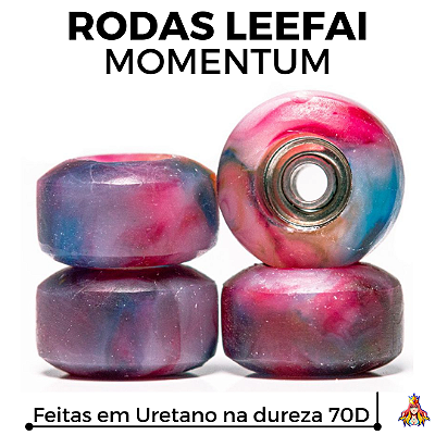Rodas Leefai modelo "Momentum" Urethane 70D cor Galaxy