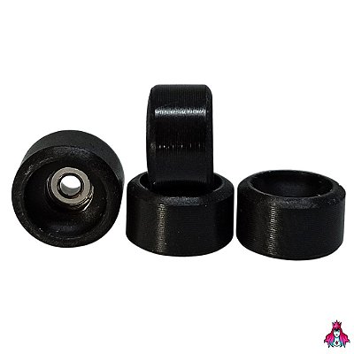Kit de Rodas marca Custom modelo *CNC V2* Bowl Shape cor Black (8.55mm X 4.79mm)(CNC)(POM)