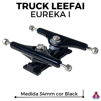 Par de Trucks Completos marca *Leefai* modelo Réplica dos trucks DT-Zero Eureka I / 34mm cor Black