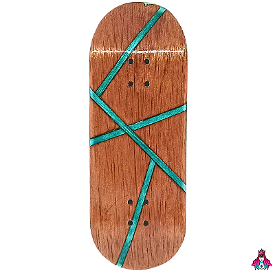 Deck marca Custom linha *Obscure* Split-Ply (33.5x96mm)(Popsicle Shape)(Collab D'oh) + Tape Alien V2