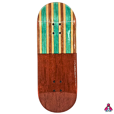 Deck marca Custom linha *Obscure* Split-Ply (33.5x96mm)(6.7g)(Popsicle Shape)(Collab D'oh) + Tape Alien V2